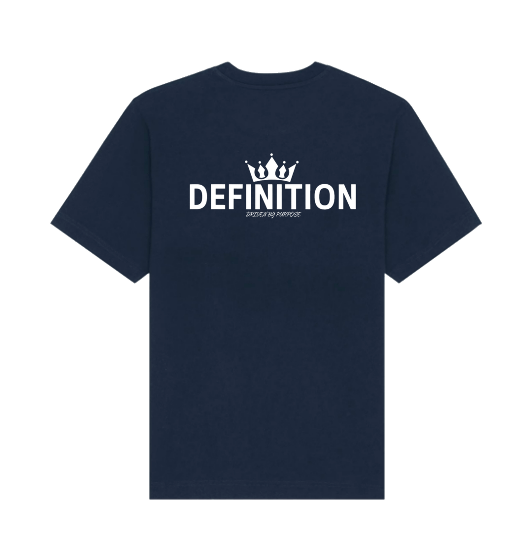 French Navy Printed T-shirt Back