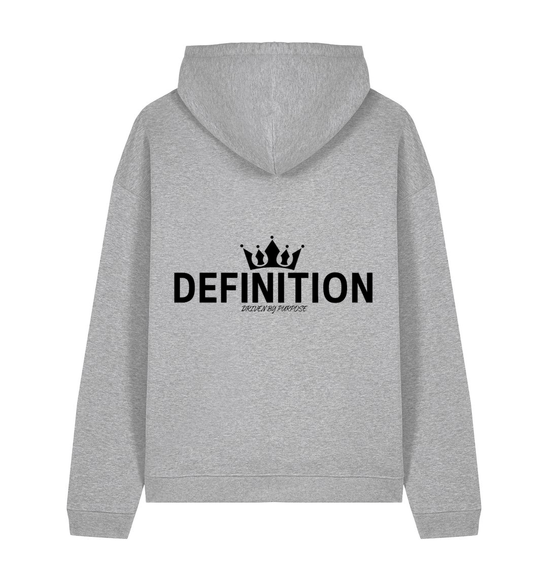 Heather Grey Printed Hoody