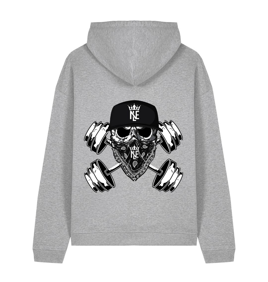 Heather Grey Printed Hoody