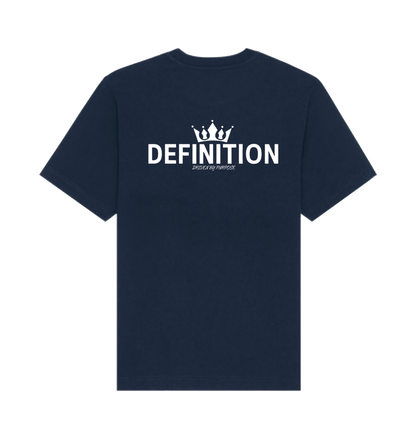 French Navy Printed T-shirt Back