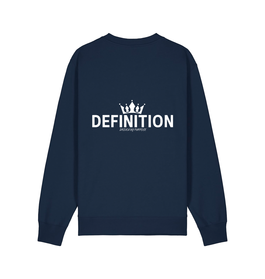 French Navy Printed Sweater