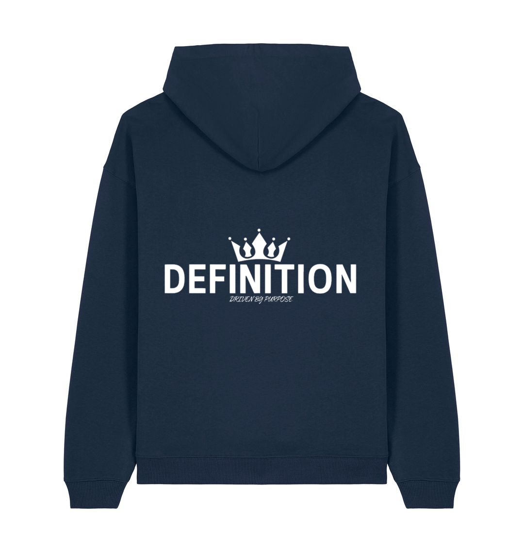 French Navy Printed Hoody