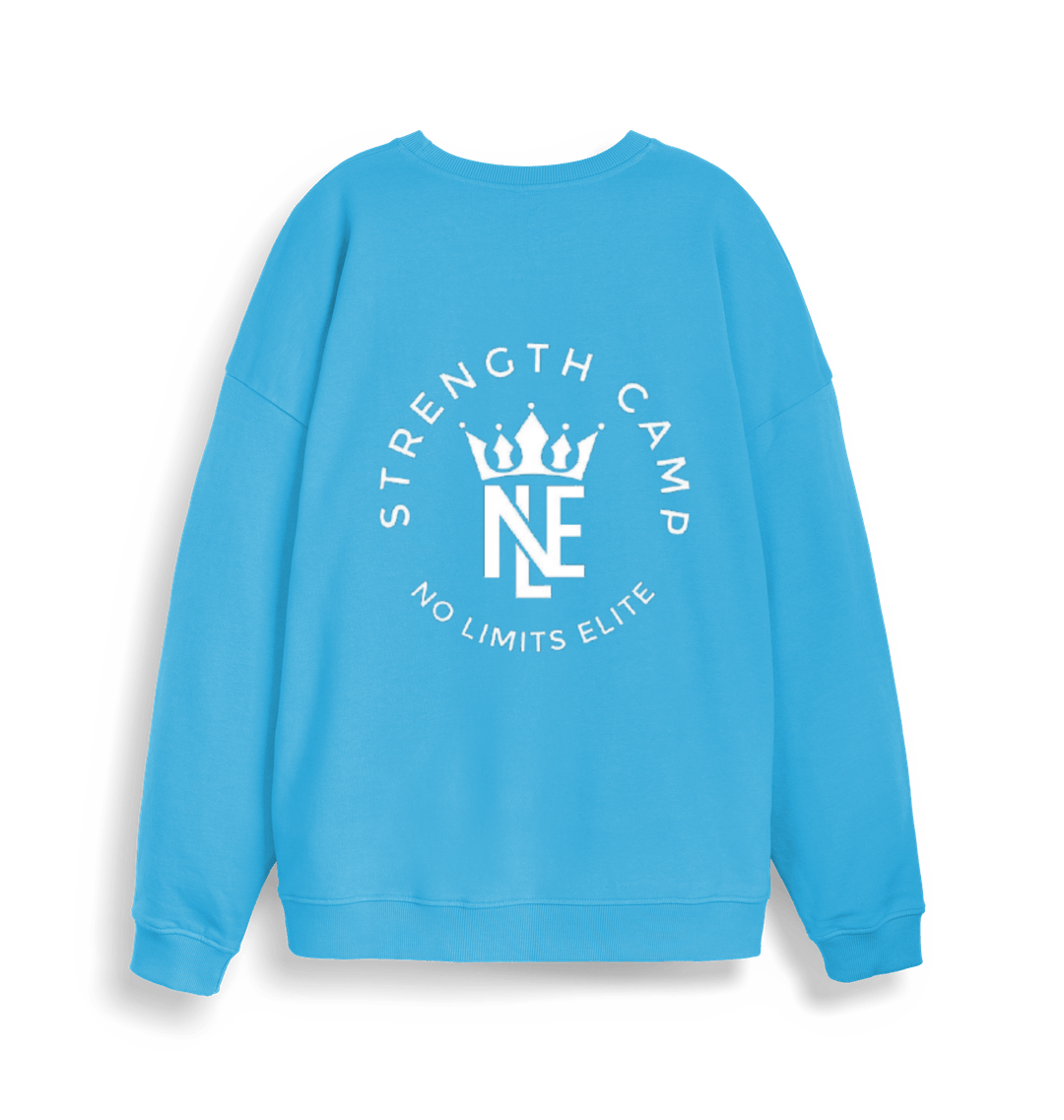 Aqua Blue Printed Sweater