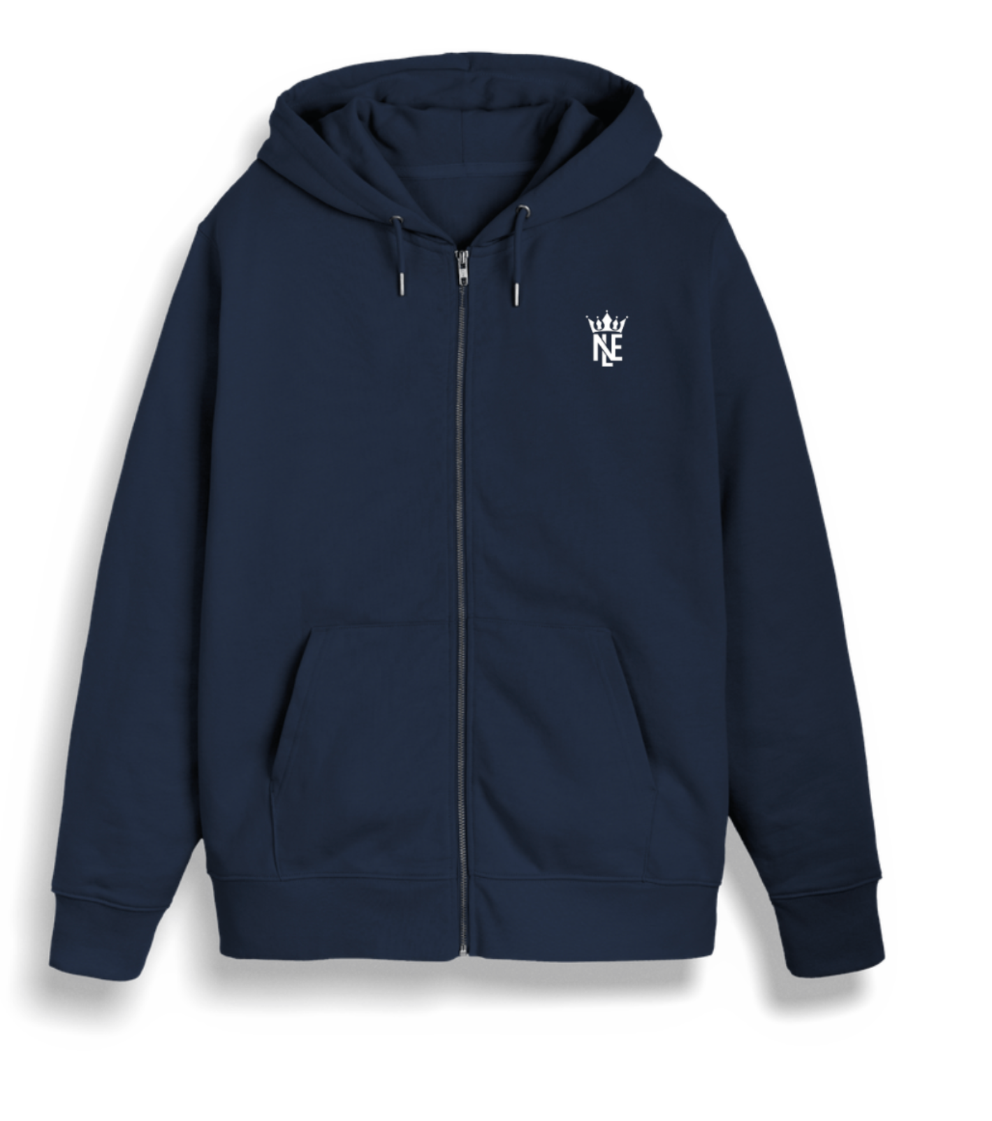 French Navy Printed Hoody