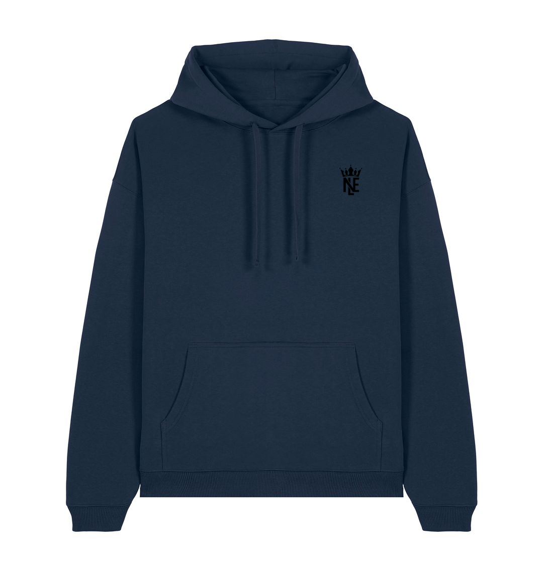 French Navy Printed Hoody