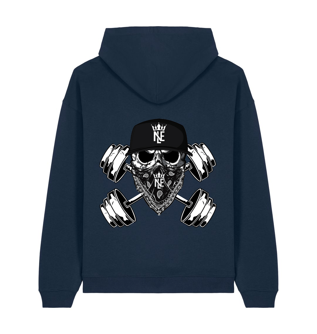 French Navy Printed Hoody